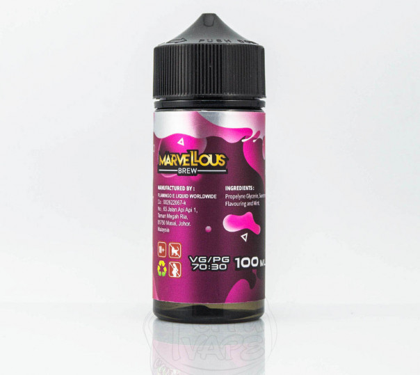 Рідина Marvellous Brew Strawberry Bubblegum 100ml 0mg без нікотину зі смаком жуйки з полуницею Рідина Marvellous Brew Strawberry Bubblegum 100ml 0mg без нікотину зі смаком жуйки з полуницею