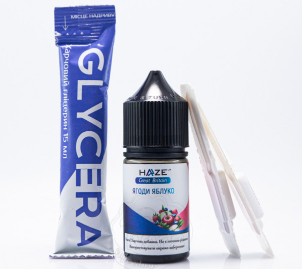 Рідина Haze Lab Great Britain Salt Ягоди яблуко 30ml 50mg (набір компонентів)
