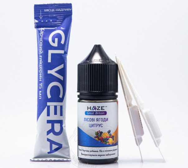 Рідина Haze Lab Great Britain Salt Лісові ягоди цитрус 30ml 50mg (набір компонентів)