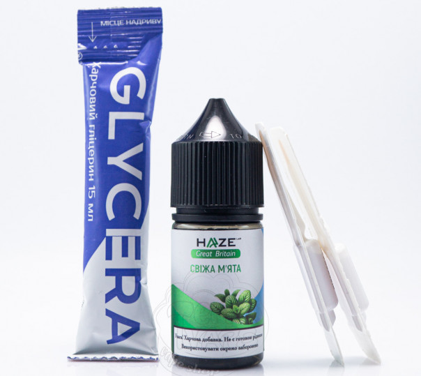Рідина Haze Lab Great Britain Salt Свіжа м'ята 30ml 50mg (набір компонентів)