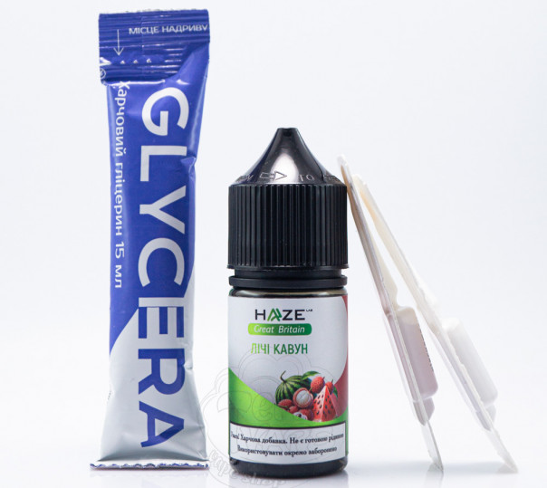 Рідина Haze Lab Great Britain Salt Лічі кавун 30ml 50mg (набір компонентів)