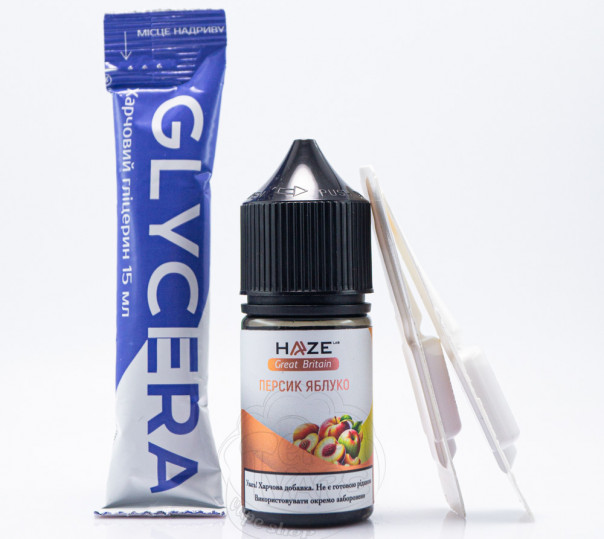 Жидкость Haze Lab Great Britain Salt Персик яблоко 30ml 50mg (набор компонентов)