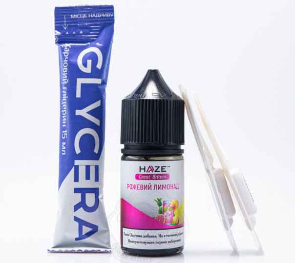 Жидкость Haze Lab Great Britain Salt Розовый лимонад 30ml 50mg (набор компонентов)