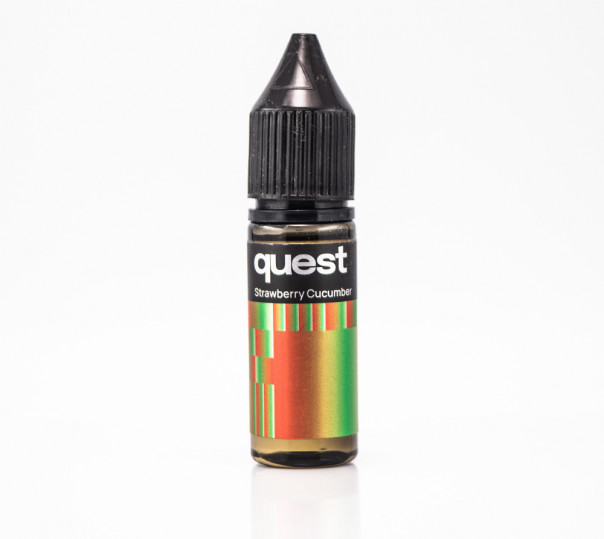 Жидкость Quest Salt Strawberry Cucumber 15ml 50mg на солевом никотине со вкусом клубники с огурцом