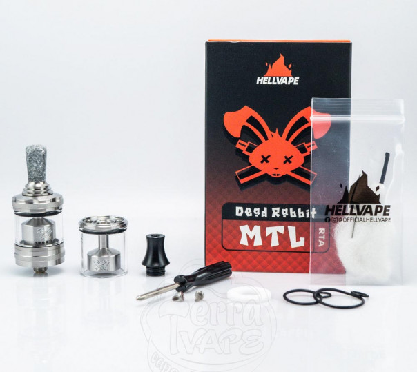 Hellvape Dead Rabbit MTL RTA Gunmetal Обслуговуваний бак Hellvape Dead Rabbit MTL RTA Gunmetal Обслуговуваний бак