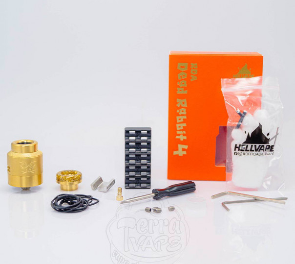 Hellvape Dead Rabbit 4 RDA Gold Дріпка Hellvape Dead Rabbit 4 RDA Gold Дріпка