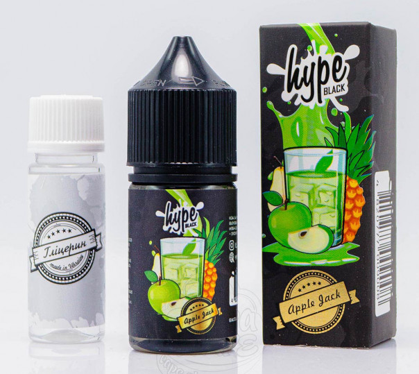 Рідина Hype Black Salt Apple Jack 30ml 25mg зі смаком яблука та ананасу (набір компонентів)