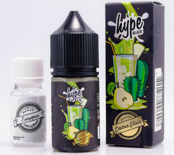 Рідина Hype Black Salt Cactus Elixir 30ml 25mg зі смаком коктейлю із груші та кактусу (набір компонентів)