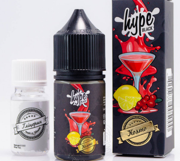 Рідина Hype Black Salt Kosmo 30ml 25mg зі смаком коктейлю Космополітен (набір компонентів)