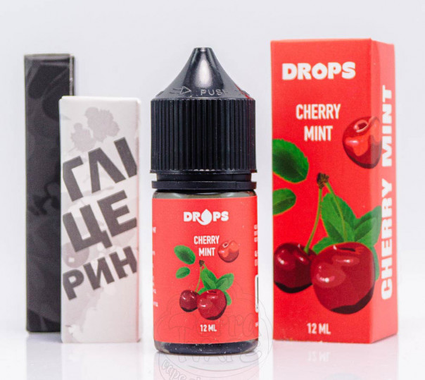 Рідина Hype Drops Salt Cherry Mint 30ml 50mg зі смаком вишні та м'яти (набір компонентів)