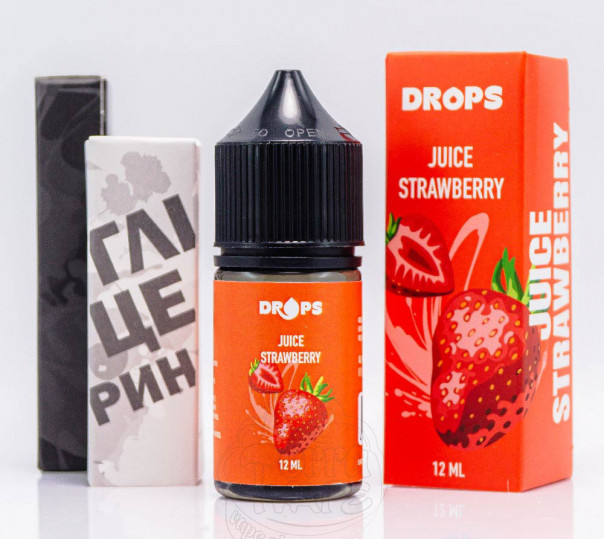 Жидкость Hype Drops Salt Juice Strawberry 30ml 50mg со вкусом клубники (набор компонентов)