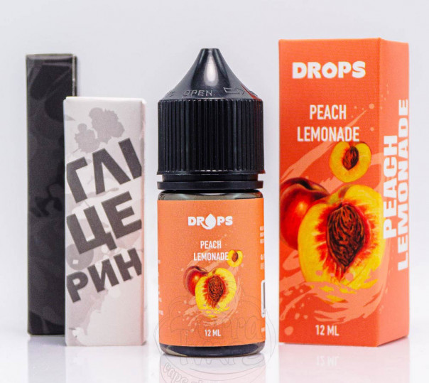Рідина Hype Drops Salt Peach Lemonade 30ml 25mg зі смаком персикового лимонаду (набір компонентів)