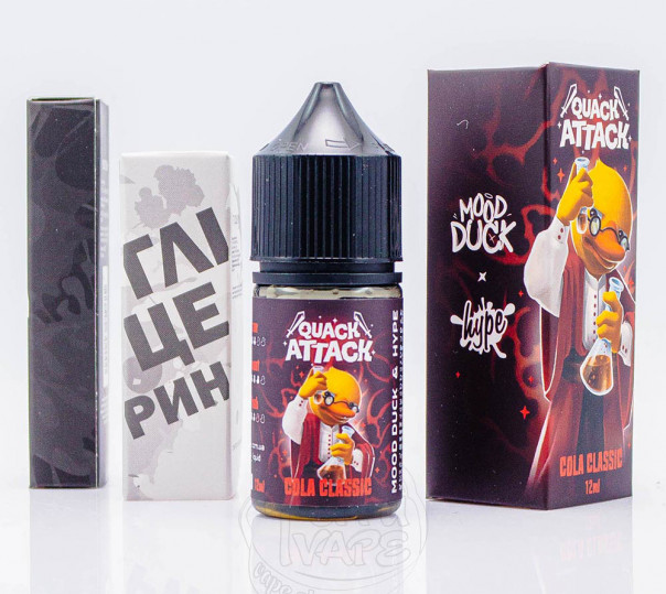Жидкость Hype x MoodDuck Quack Attack Salt Cola Classic 30ml 50mg со вкусом колы (набор компонентов)