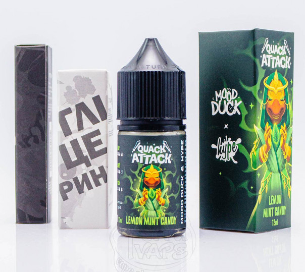 Жидкость Hype x MoodDuck Quack Attack Salt Lemon Mint Candy 30ml 50mg со вкусом лимонно-мятной конфеты (набор компонентов)