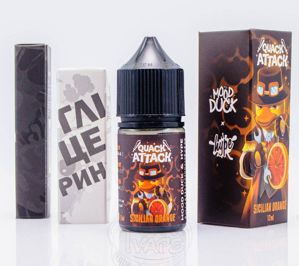 Рідина Hype x MoodDuck Quack Attack Salt Sicilian Orange 30ml 50mg зі смаком сицилійського апельсину (набір компонентів)