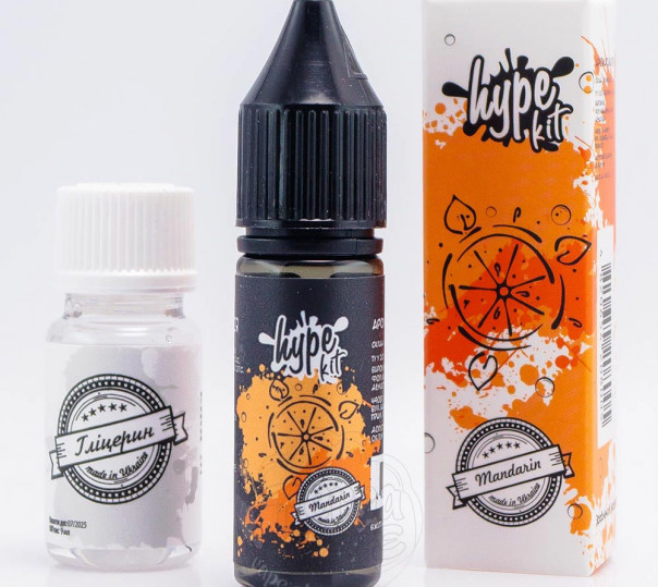 Жидкость Hype Salt Mandarin 15ml 50mg со вкусом мандарина (набор компонентов)