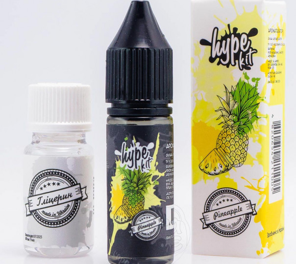 Жидкость Hype Salt Pineapple 15ml 25mg со вкусом ананаса (набор компонентов)