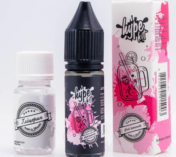 Рідина Hype Salt Pink Lemonade 15ml 50mg зі смаком рожевого лимонаду (набір компонентів)