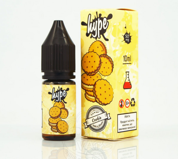 Рідина Hype Salt New Cookie 10ml 50mg на сольовому нікотині зі смаком печива