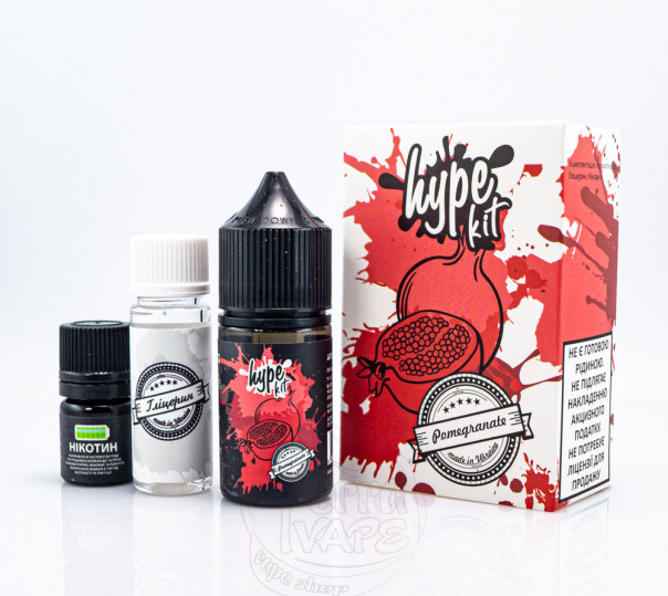 Рідина Hype Salt Pomegranate 30ml 50mg зі смаком гранату (набір компонентів)