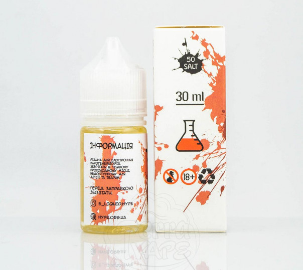 Рідина Hype Salt Cherry 30ml 35mg на сольовому нікотині зі смаком вишні Рідина Hype Salt Cherry 30ml 35mg на сольовому нікотині зі смаком вишні
