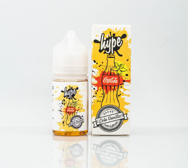 Рідина Hype Salt Cola Vanilla 30ml 35mg на сольовому нікотині зі смаком ванільної коли