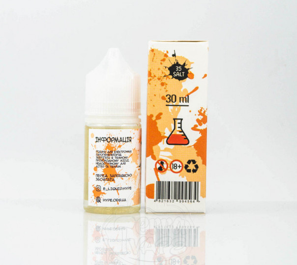 Жидкость Hype Salt Peach 30ml 35mg на солевом никотине со вкусом персика Жидкость Hype Salt Peach 30ml 35mg на солевом никотине со вкусом персика