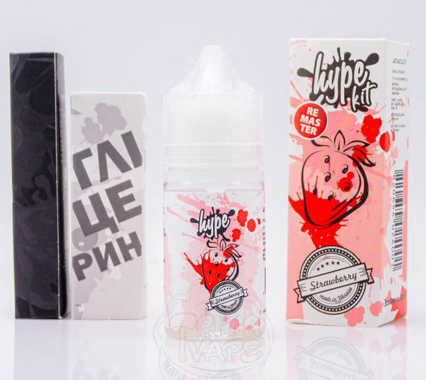 Рідина Hype Salt Strawberry 30ml 25mg зі смаком полуниці (набір компонентів)