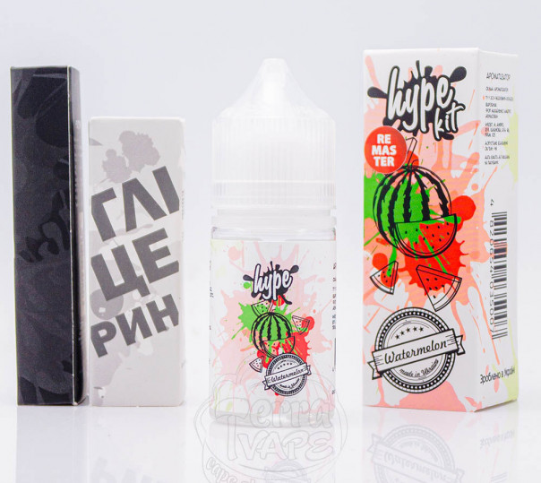 Рідина Hype Salt Watermelon 30ml 50mg зі смаком кавуна (набір компонентів)
