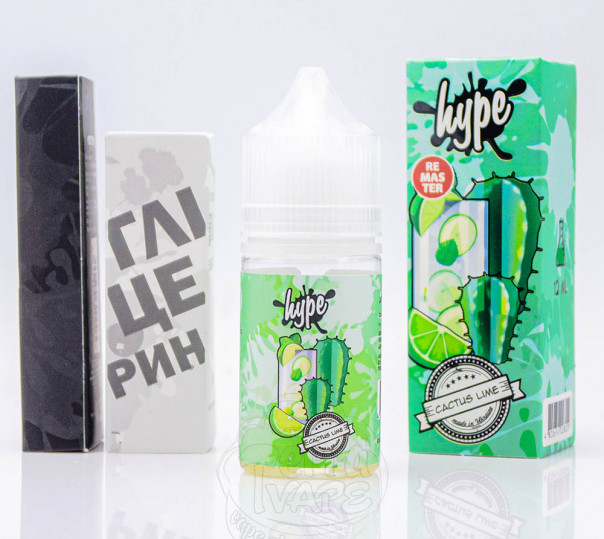 Рідина Hype Salt New Cactus Lime 30ml 25mg зі смаком кактусу та лайму (набір компонентів)