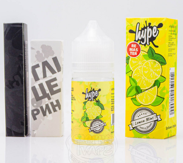 Жидкость Hype Salt New Lemon Mint 30ml 25mg со вкусом лимона с мятой (набор компонентов)