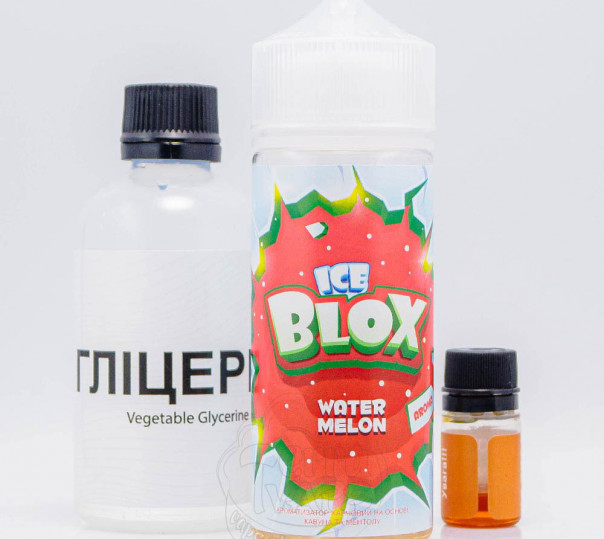 Рідина Ice Blox Organic Watermelon 120ml 6mg зі смаком кавуна і ментолу (набір компонентів)