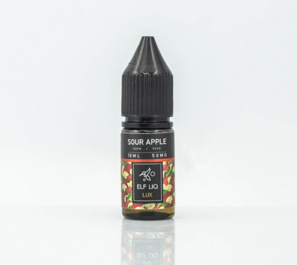 Рідина Elf Liq LUX Salt Sour Apple 10ml 30mg на сольовому нікотині зі смаком яблука