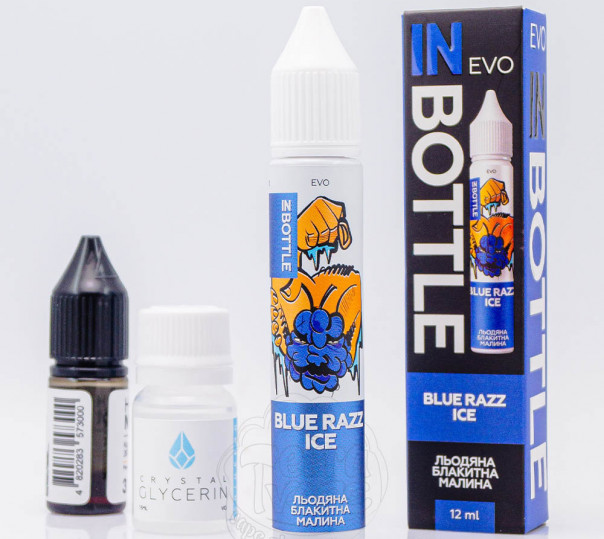 Жидкость In Bottle Evo Salt Blue Razz Ice 30ml 50mg со вкусом голубой малины с холодком (набор компонентов)