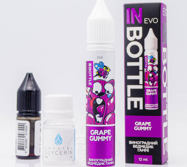Рідина In Bottle Evo Salt Grape Gummy 30ml 50mg зі смаком виноградних желейок з холодком (набір компонентів)