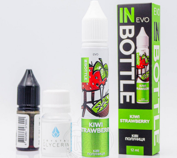 Рідина In Bottle Evo Salt Strawberry Kiwi 30ml 50mg зі смаком полуниці та ківі з холодком (набір компонентів)