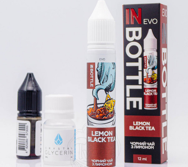 Жидкость In Bottle Evo Salt Lemon Black Tea 30ml 50mg со вкусом черного чая с лимоном и льдом (набор компонентов)
