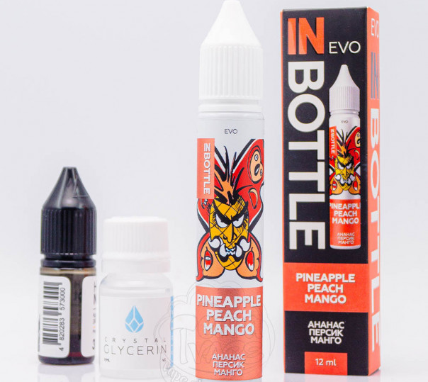 Рідина In Bottle Evo Salt Pineapple Peach Mango 30ml 50mg зі смаком ананасу, персику та манго з холодком (набір компонентів)