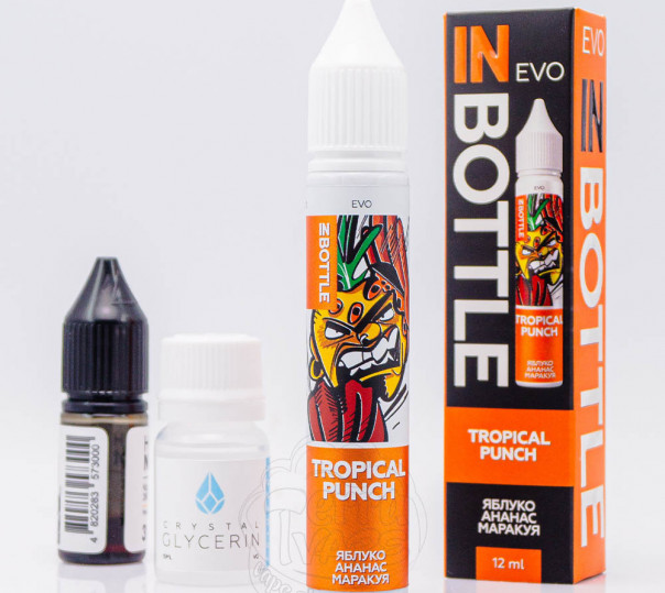 Рідина In Bottle Evo Salt Tropical Punch 30ml 50mg зі смаком тропічних фруктів з холодком (набір компонентів)