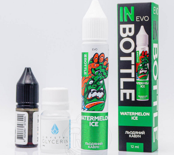 Рідина In Bottle Evo Salt Watermelon Ice 30ml 50mg зі смаком кавуну з холодком (набір компонентів)