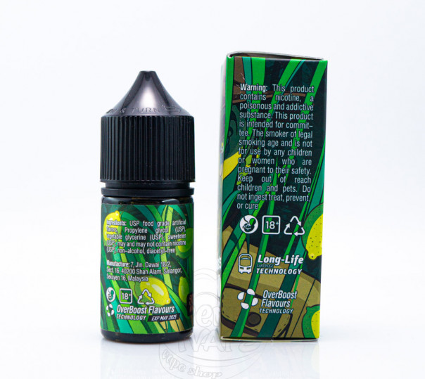 Рідина In Bottle Salt Lemongrass 30ml 30mg на сольовому нікотині зі смаком лемонграсу Рідина In Bottle Salt Lemongrass 30ml 30mg на сольовому нікотині зі смаком лемонграсу
