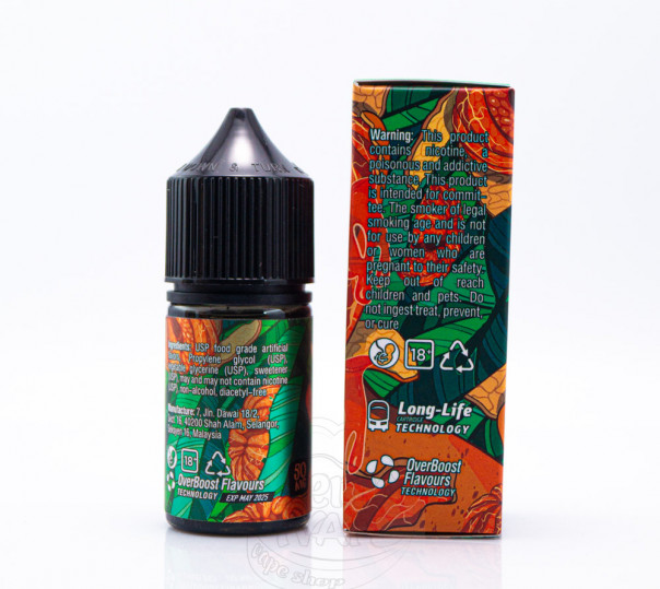 Рідина In Bottle Salt Tangerine 30ml 30mg на сольовому нікотині зі смаком танжерину Рідина In Bottle Salt Tangerine 30ml 30mg на сольовому нікотині зі смаком танжерину