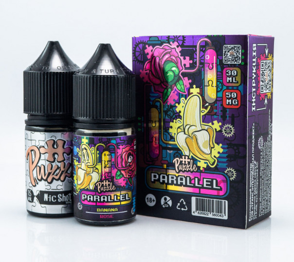 Рідина In Bottle Parallel Salt Banana Rose 30ml 30mg зі смаком банану та рози (набір компонентів)