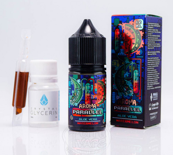 Рідина In Bottle Parallel Salt Aloe Vera Watermelon 30ml 50mg зі смаком алое та кавуна (набір компонентів)