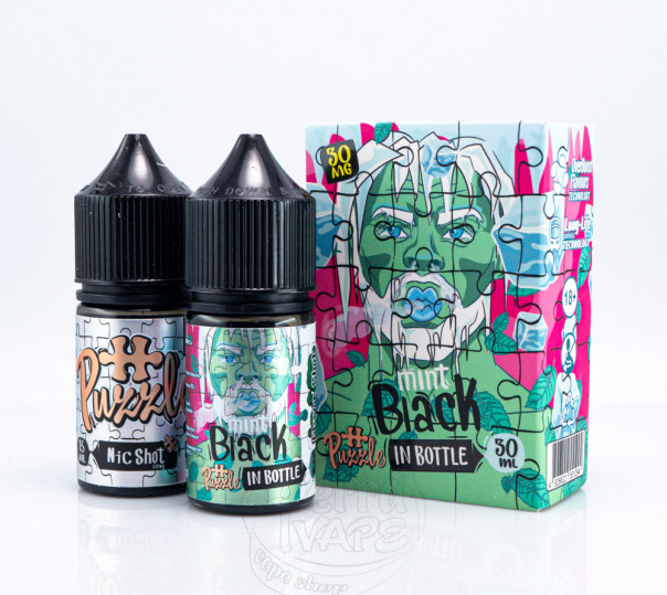 Рідина In Bottle Puzzle Salt Black Mint 30ml 30mg зі смаком м'яти та ментолу (набір компонентів) Рідина In Bottle Puzzle Salt Black Mint 30ml 30mg зі смаком м'яти та ментолу (набір компонентів)