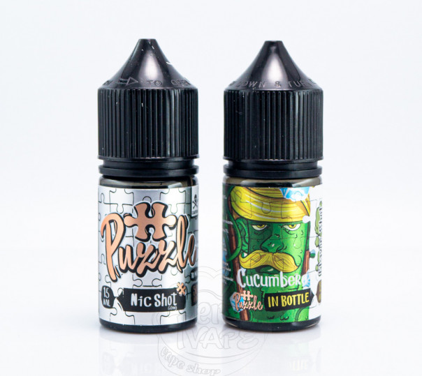 Жидкость In Bottle Puzzle Salt Cucumbero 30ml 30mg со вкусом огуречного лимонада (набор компонентов)