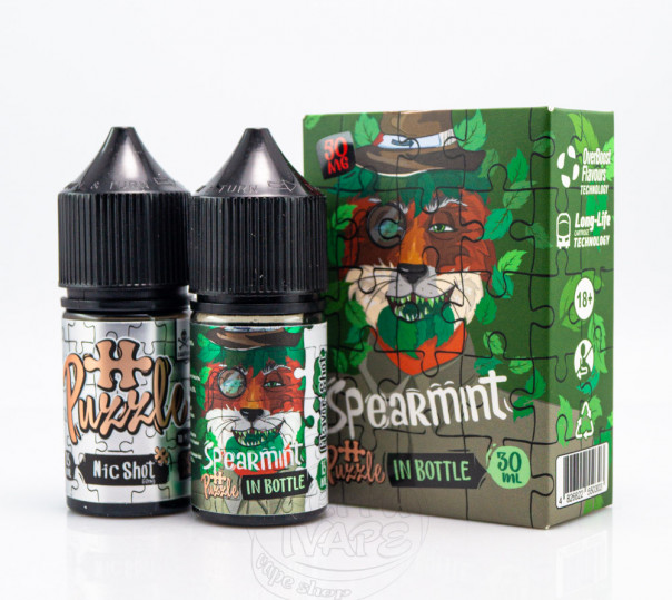 Рідина In Bottle Puzzle Salt Spearmint 30ml 30mg зі смаком м'ятної жуйки (набір компонентів) Рідина In Bottle Puzzle Salt Spearmint 30ml 30mg зі смаком м'ятної жуйки (набір компонентів)