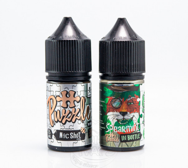 Рідина In Bottle Puzzle Salt Spearmint 30ml 30mg зі смаком м'ятної жуйки (набір компонентів)