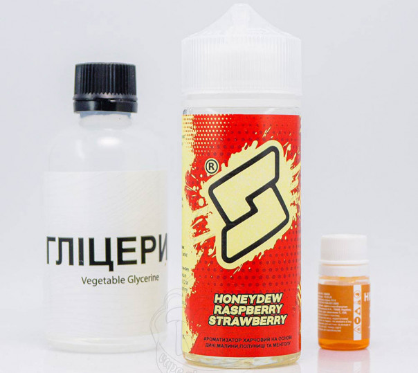 Рідина Bard Organic Honewdew Raspberry Strawberry 120ml 3mg зі смаком дині, малини та полуниці (набір компонентів)