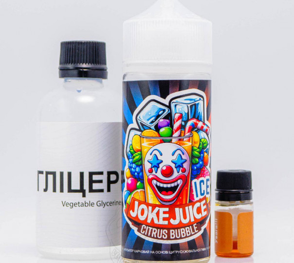 Рідина Joke ICE Organic Citrus Bubble ICE 120ml 0mg зі смаком цитрусової жуйки з холодком (набір компонентів)